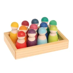 HOPTOYS Les Praxies<Lutins De Bois Multicolores Par 12