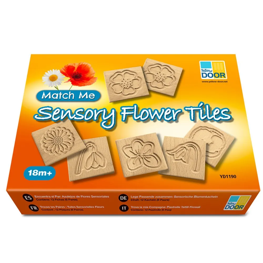 HOPTOYS Idees Cadeaux Pour Une Personne Avec Un Handicap Visuel*Memo Sensoriel Fleurs