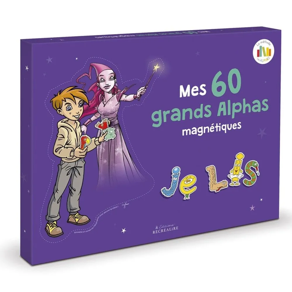 HOPTOYS Dyslexie*Mes 60 Grands Alphas Magnetiques