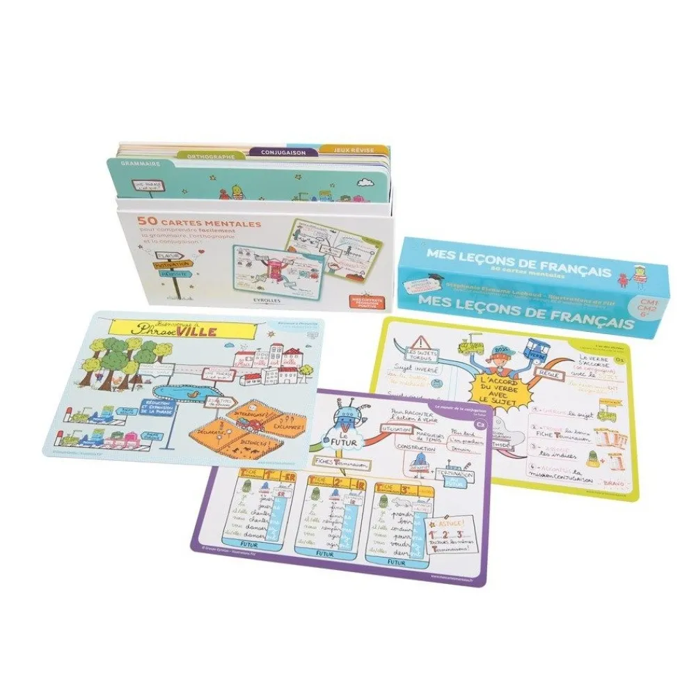 HOPTOYS Jeux Éducatifs*Mes Lecons De Francais – Cartes Mentales