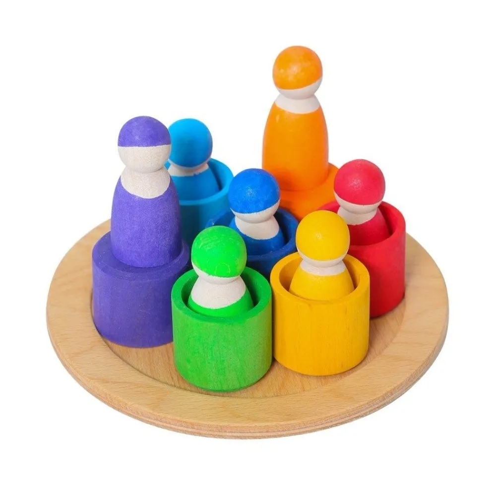 HOPTOYS Jeux D'Imagination*Mes Petits Lutins En Bois Par 7