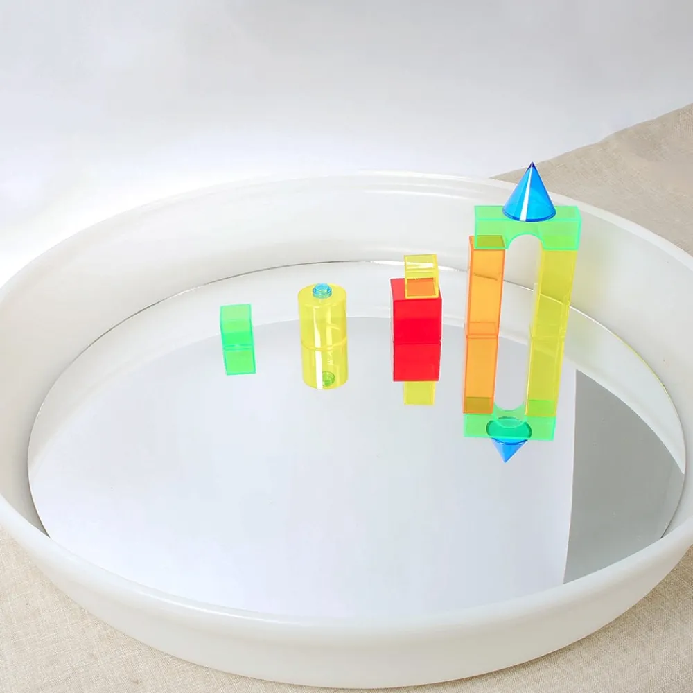 HOPTOYS Jeux Éducatifs Sensoriels*Miroir Bac D'Exploration Rond