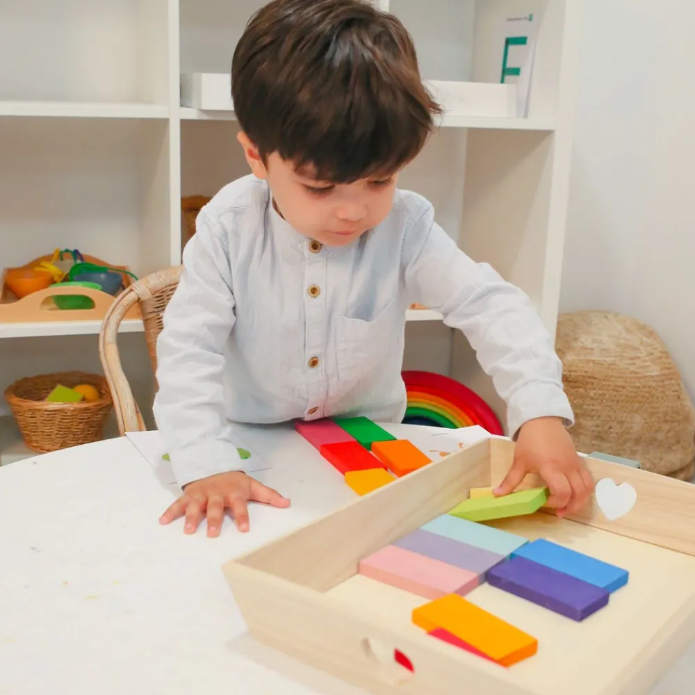 HOPTOYS Matériel Montessori & Reggio*Nuancier En Bois De Construction