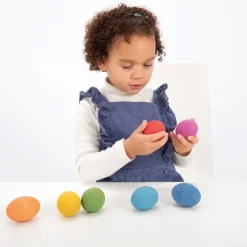 HOPTOYS Montessori Pour Tous<Oeufs En Bois Arc-En-Ciel X 7