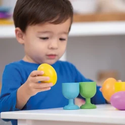 HOPTOYS Jeux Éducatifs Sensoriels*Oeufs En Bois Arc-En-Ciel X 7