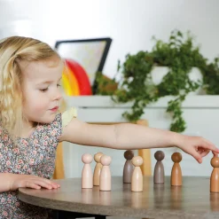 HOPTOYS Montessori Pour Tous<Personnages Bois Par 10