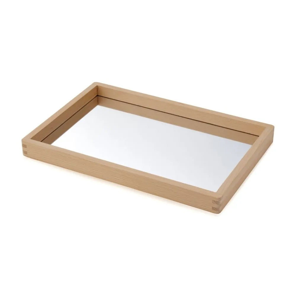 HOPTOYS Matériel Montessori & Reggio*Petit Plateau Miroir En Bois