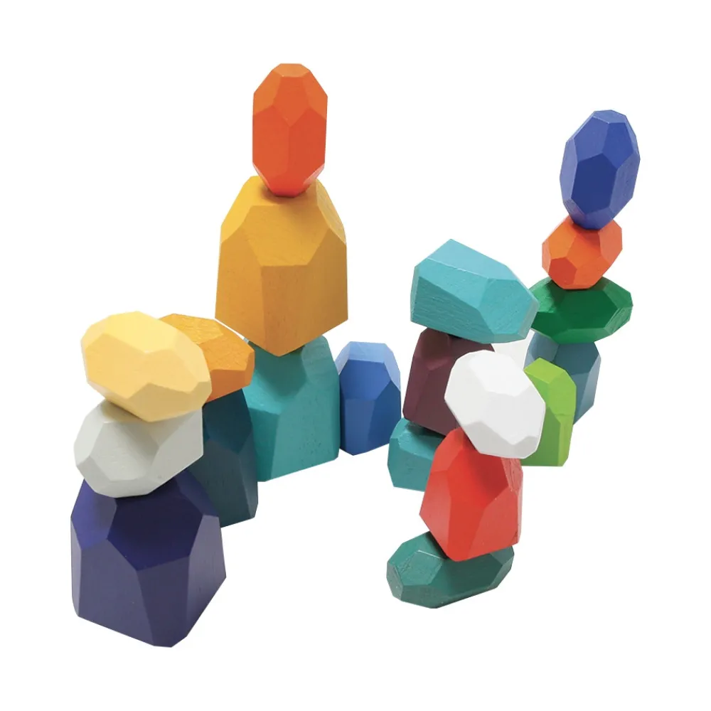 HOPTOYS Jouets Sensoriels<Pierres A Empiler En Bois X 21