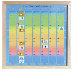 HOPTOYS Dyspraxie*Planning Semaine En Bois