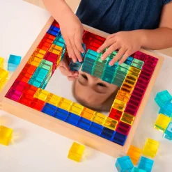 HOPTOYS Encourager La Coopération<Plateau Miroir 100 Gem Cubes