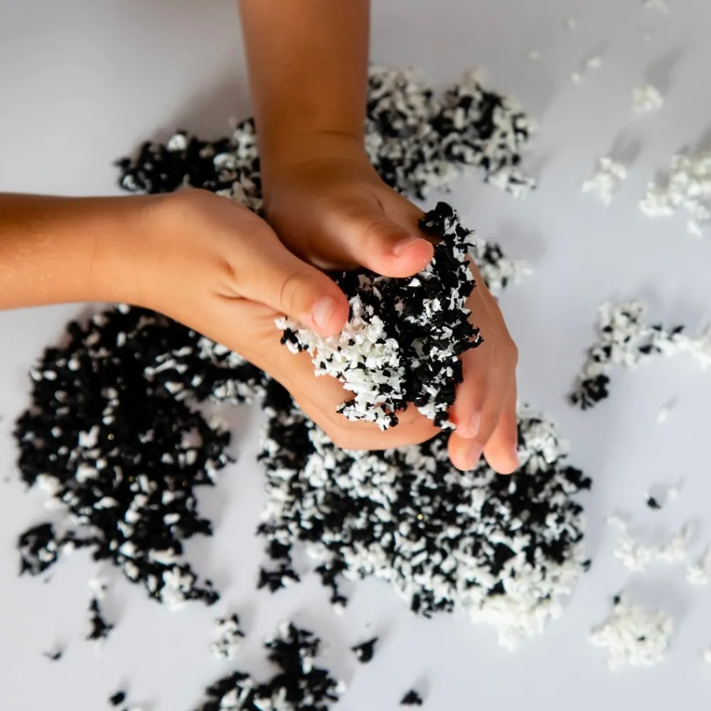 HOPTOYS Pâtes À Modeler Multisensorielles*Playfoam Pluffle Twist - Noir Et Blanc