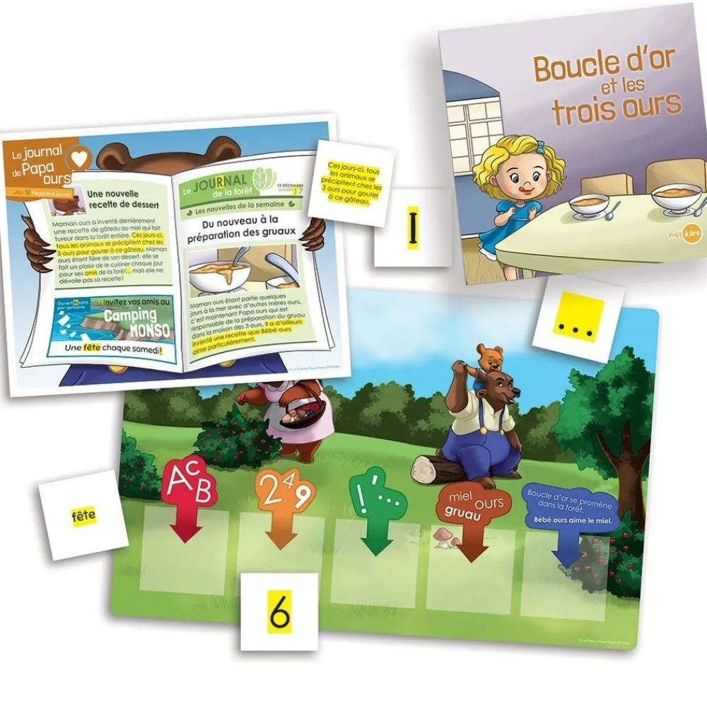 HOPTOYS Jeux Éducatifs*Pret A Lire 6 - Boucle D'Or Et Les Trois Ours