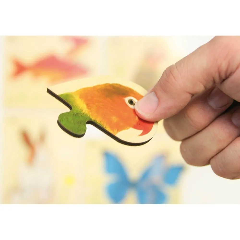 HOPTOYS Attention, Attention Divisee, Concentration<Puzzle Bois Animaux Par 4