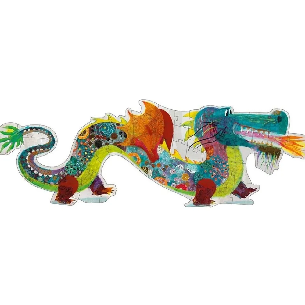 HOPTOYS Jeux Éducatifs*Puzzle Dragon Geant 58 Pieces