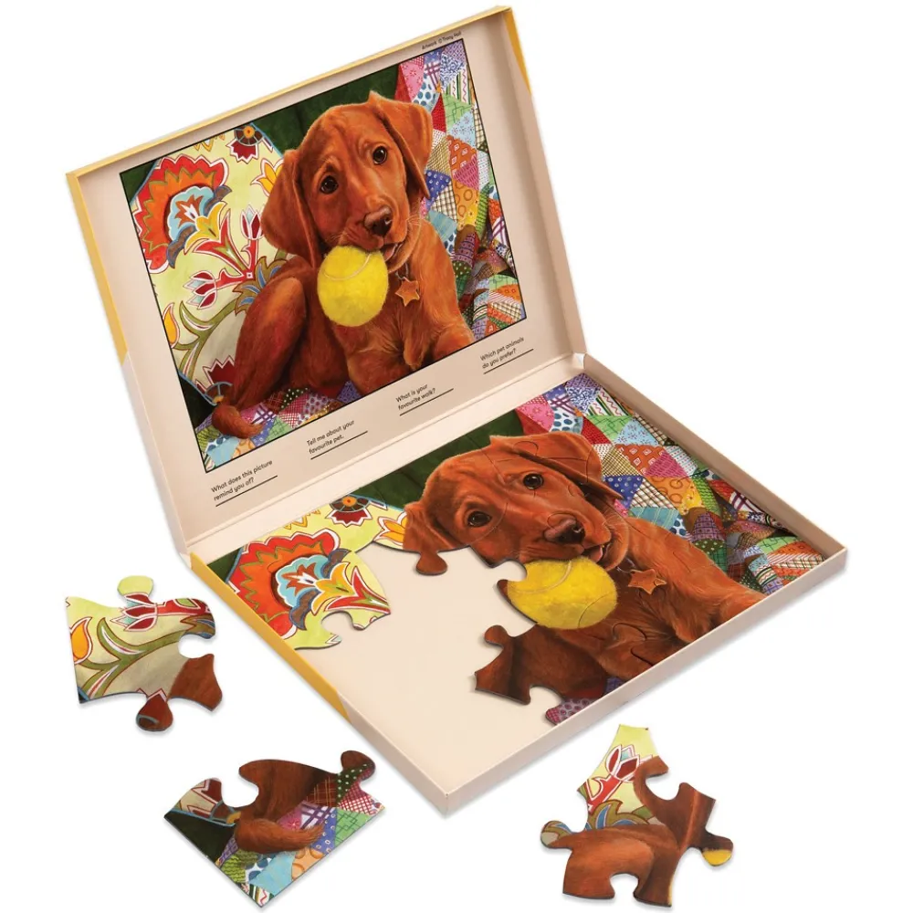 HOPTOYS Stimulation Motrice*Puzzle Ergonomique - Chiot - 13 Pieces