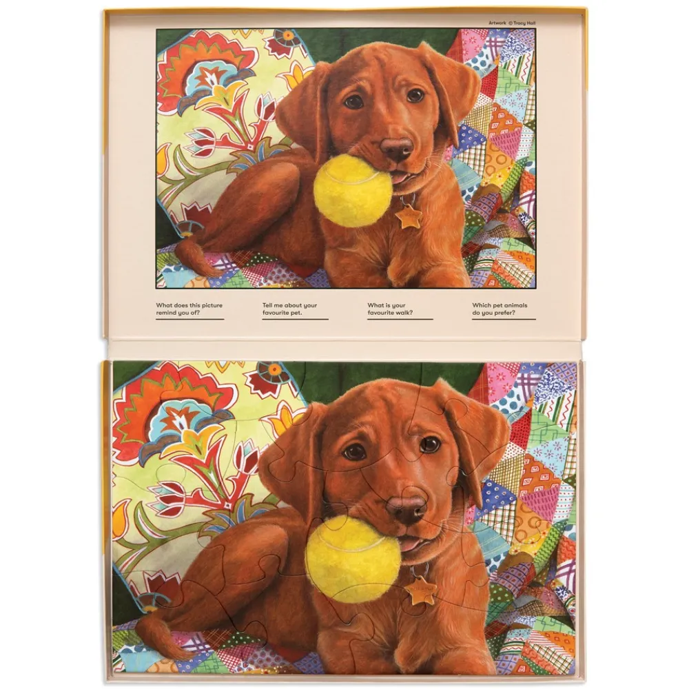 HOPTOYS Stimulation Motrice*Puzzle Ergonomique - Chiot - 13 Pieces