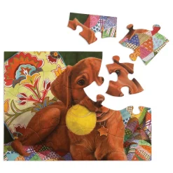 HOPTOYS Stimulation Motrice*Puzzle Ergonomique - Chiot - 13 Pieces