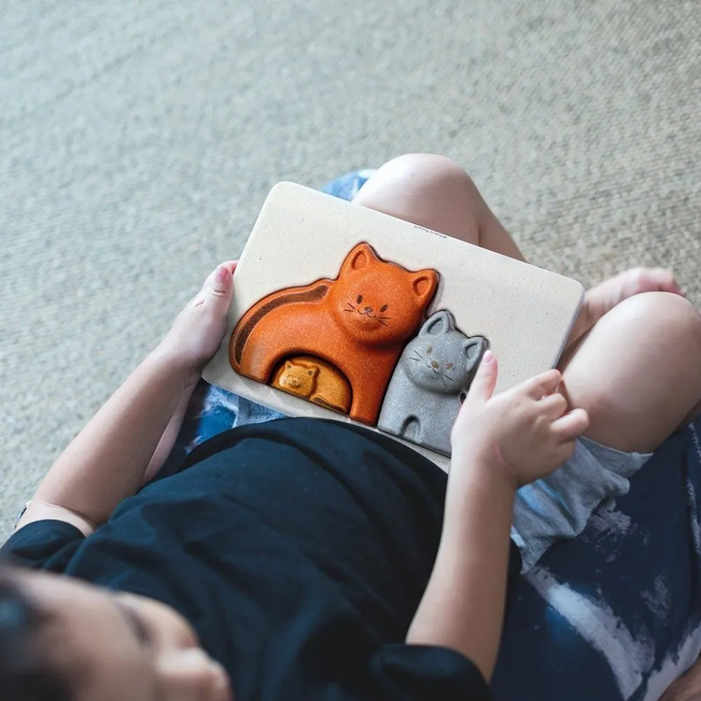 HOPTOYS 1er Éveil<Puzzle Famille Chat