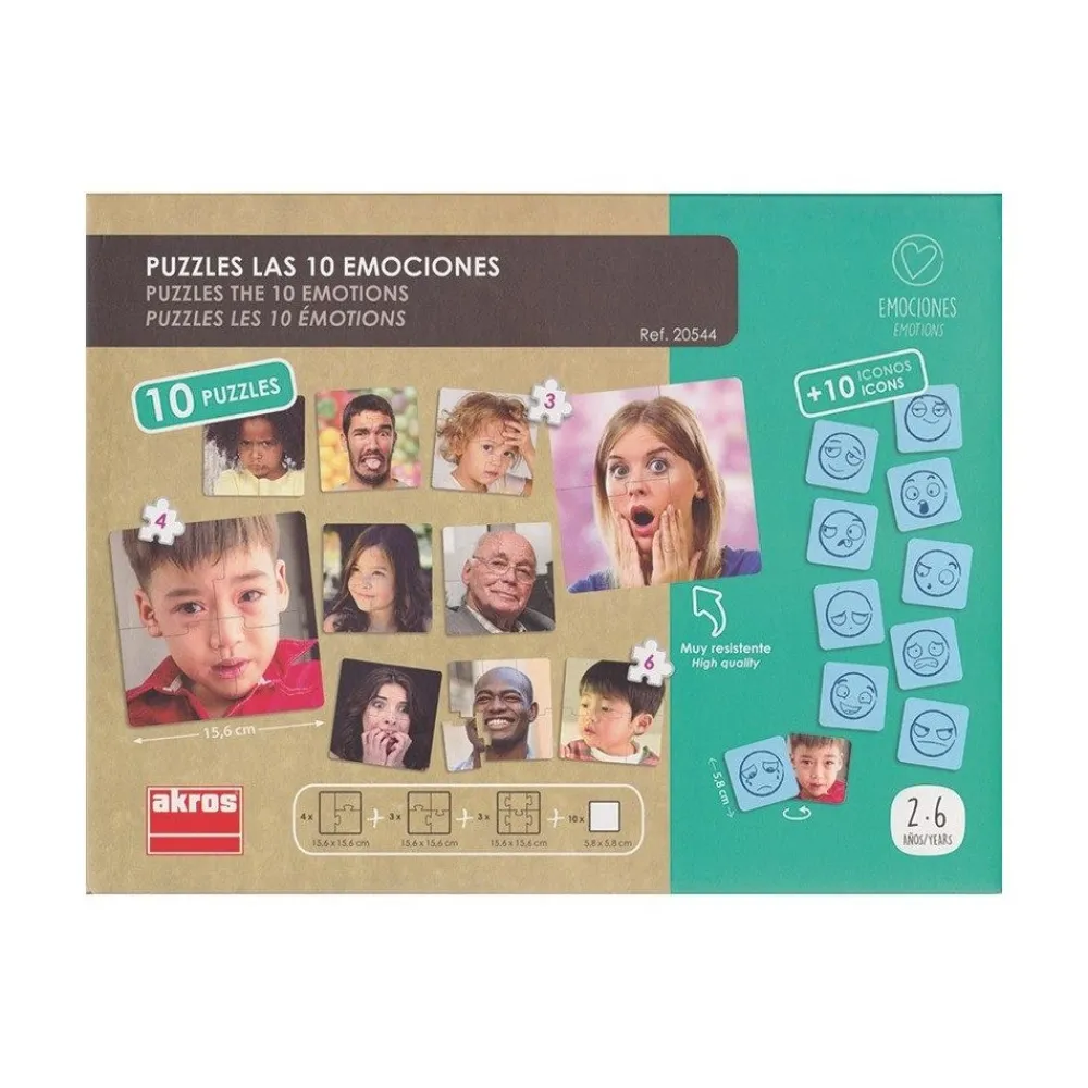 HOPTOYS Habiletés Sociales Et Émotions*Puzzles Émotions