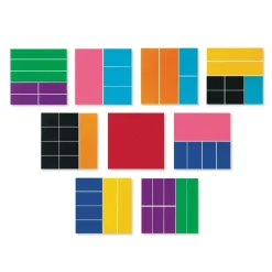 HOPTOYS Dyscalculie*Rainbow Fraction : Carres D'Apprentissage
