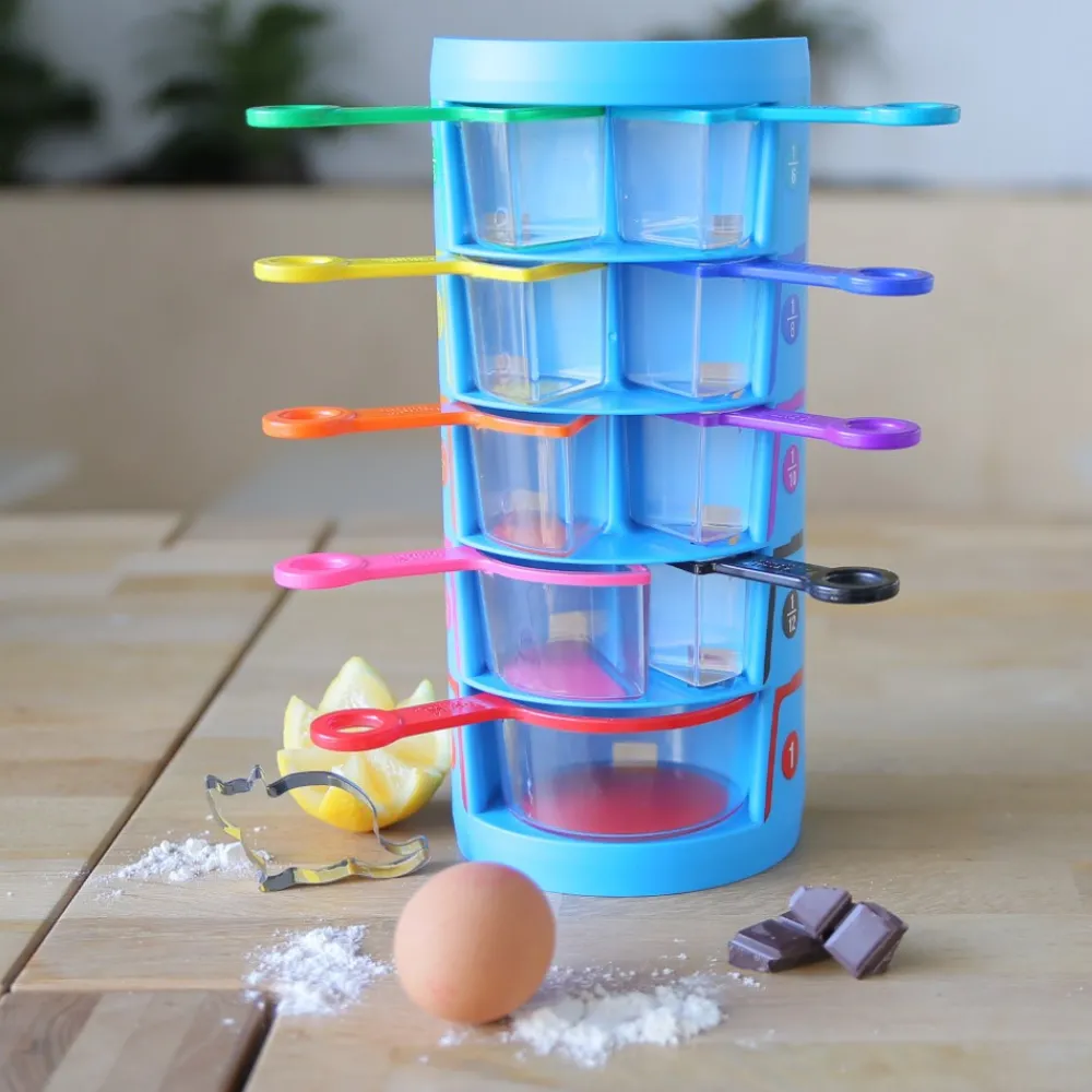 HOPTOYS Dyscalculie*Rainbow Fraction : Tasses A Mesurer X 9