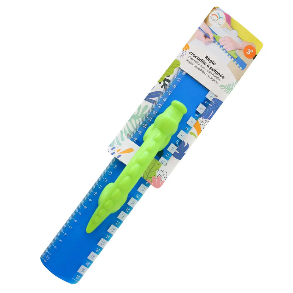 HOPTOYS Aides Motivationnelles, Recompenses, Renforcateurs<Regle Avec Poignee Crocodile