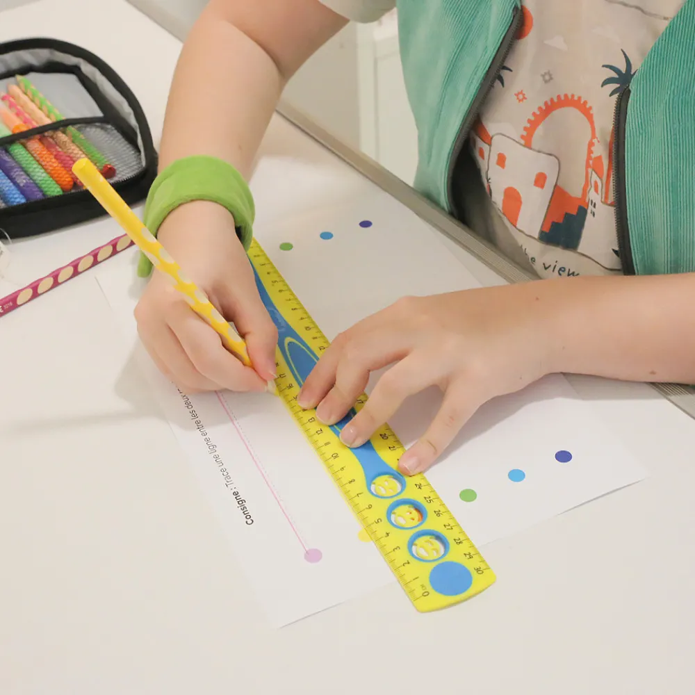 HOPTOYS Matériel Scolaire Ergonomique<Regle Kidy'Grip