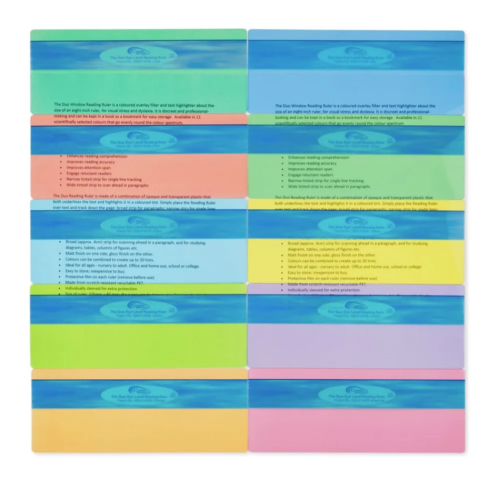 HOPTOYS Lecture<Regles De Lecture Colorees - Surligner X 10