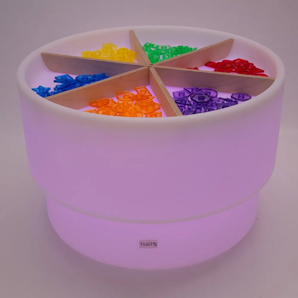 HOPTOYS Produits Lumineux Et Contrastes*Separateurs En Bois Table De Decouverte Lumineuse