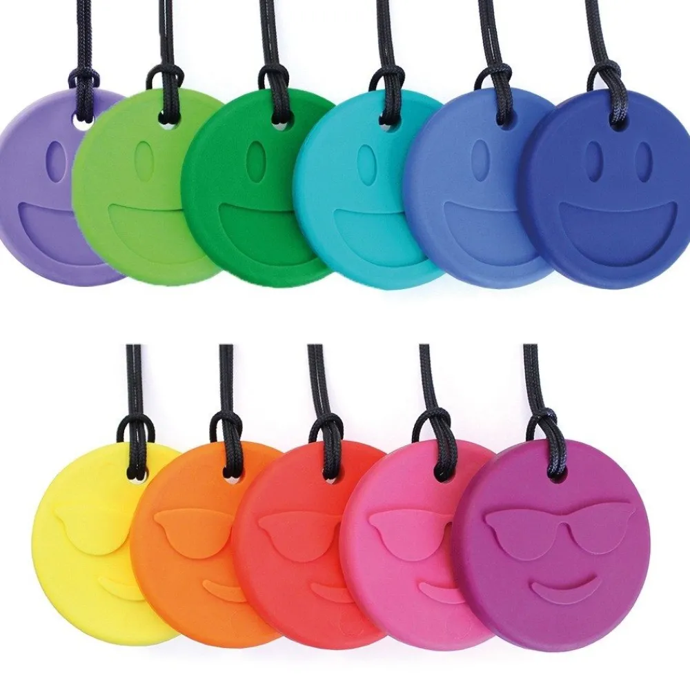 HOPTOYS Création D'Environnements Inclusifs<Smiley Face - Collier De Mastication