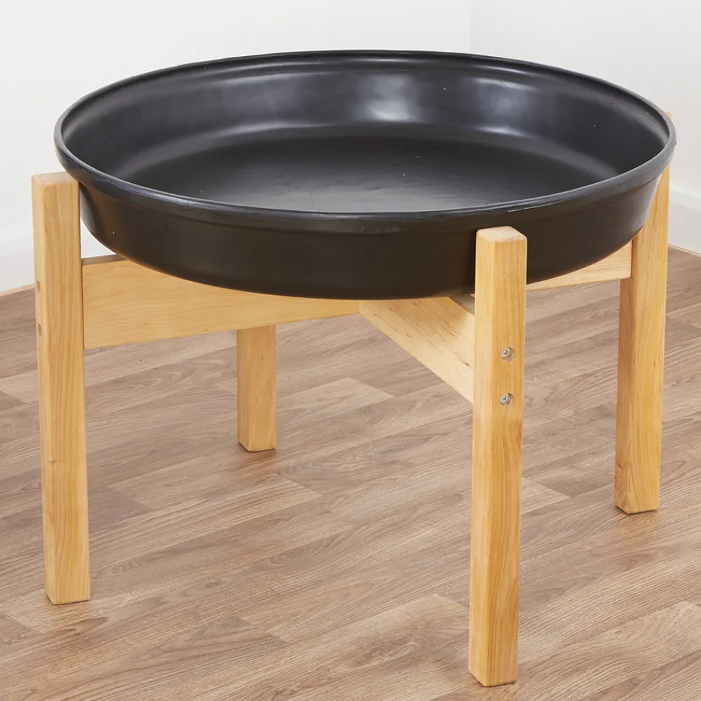 HOPTOYS 1er Éveil<Support Bois Bac D'Exploration Rond