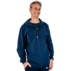 HOPTOYS Vêtements Besoins Spécifiques*Sweat A Capuche Zippe Adulte - Bleu