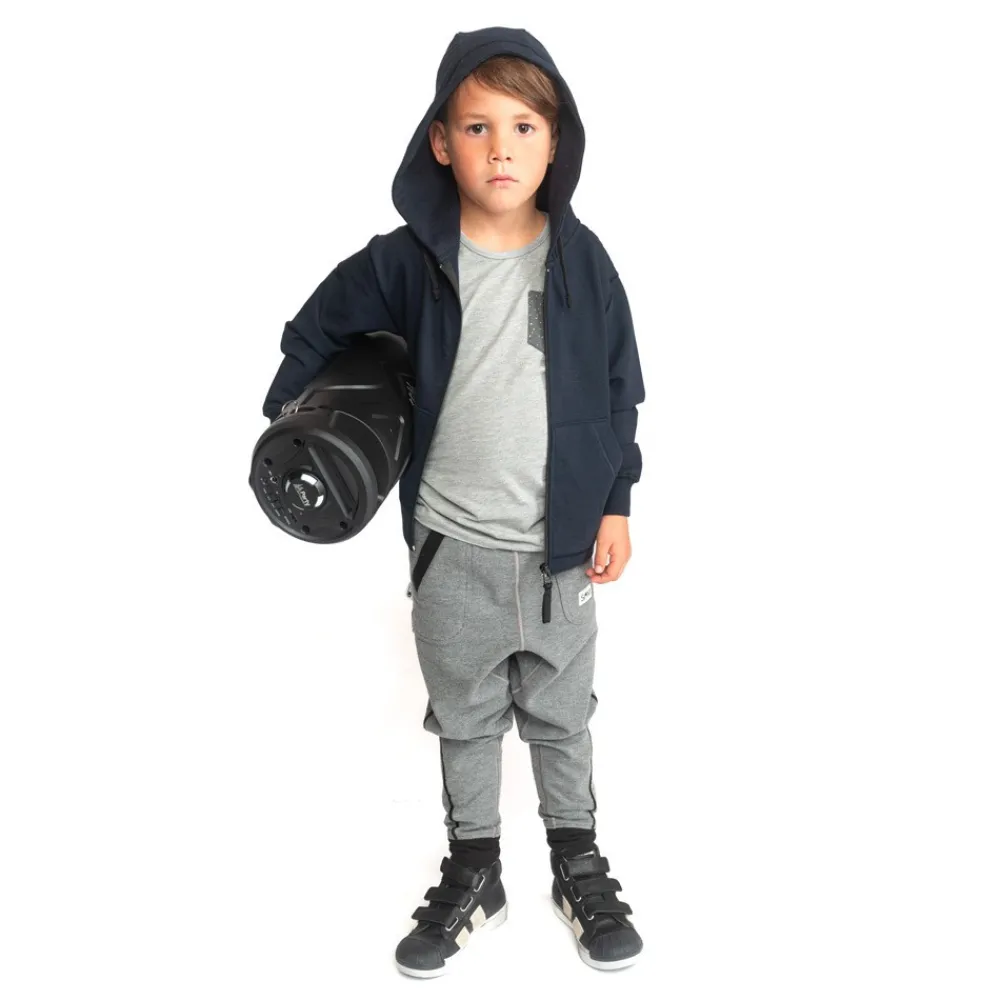 HOPTOYS Vêtements Besoins Spécifiques*Sweat A Capuche Zippe Enfant - Bleu