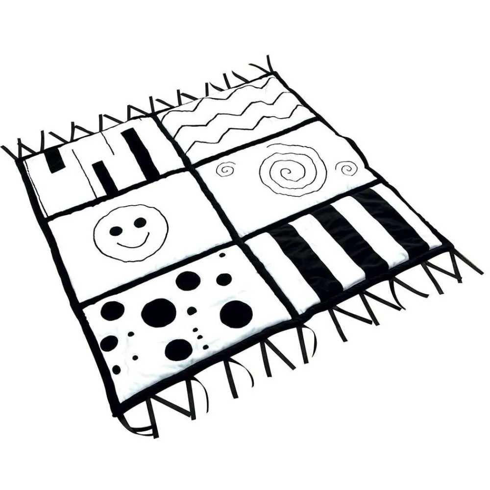 HOPTOYS Produits Lumineux Et Contrastes*Tapis Sensoriel Noir Et Blanc