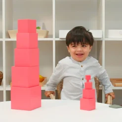 HOPTOYS Coordinations Oculomotrices<Tour D'Empilage Rose Montessori