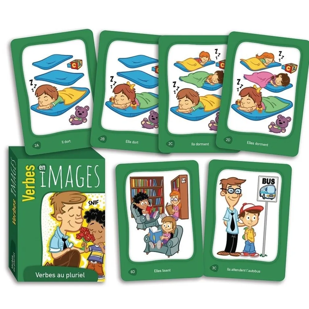 HOPTOYS Jeux Éducatifs*Verbes En Images-Verbes Au Pluriel